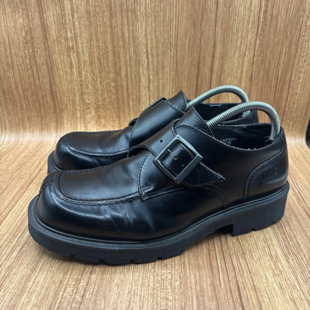 Dr. Martens 9387 Vintage Monk Strap Black Leather Mens UK 9 Made in England